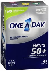 One A Day Men's 50+ Complete Multivitamin Tablets 65ct By Bayer 
