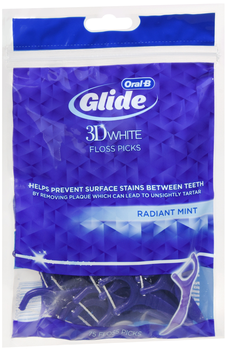 Oral B Floss Pick 3D White Mint Bag 75Ct 75 By Procter & Gamble Dist Co USA 
