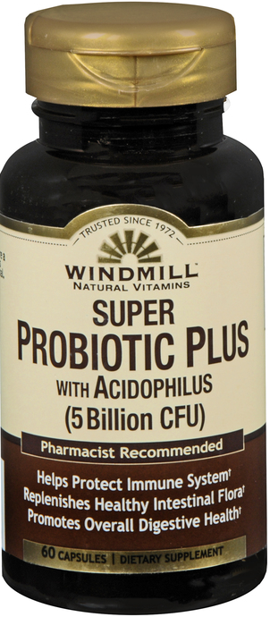 Pack of 12-Acidophilus Capsule 60 By Windmill Health Products USA 