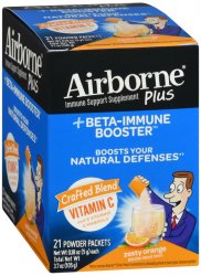Pack of 12-Airborne & Beta Immune Citrus Powder 21 By RB Health  USA 