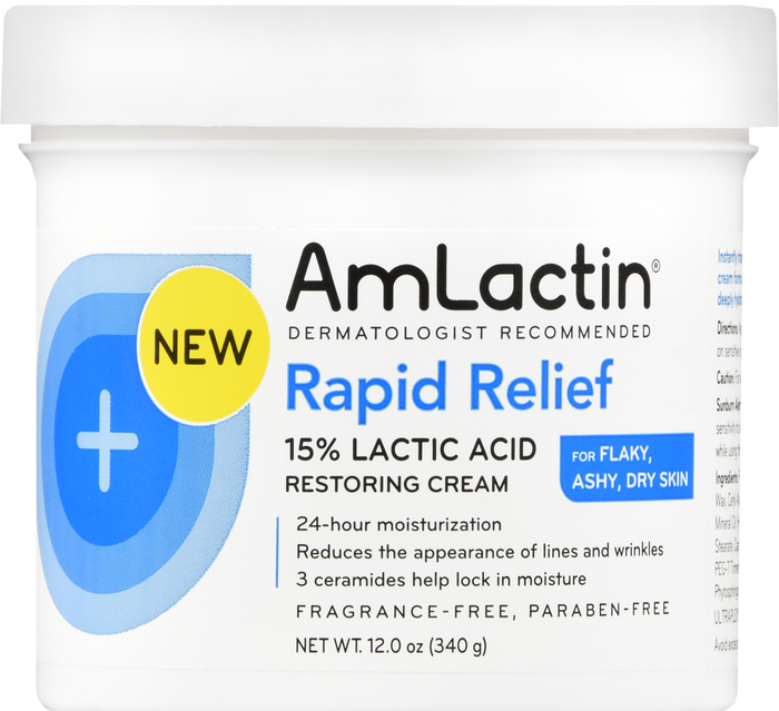 Amlactin Rapid Relief Restoring Cream 12 oz Item No. OTC988081, 988081, NDC# 30781-7168-12 30781-168-12 3078171681 30781716812 UPC Code: 0-30781-71681-2 030781-716812 030781716812
