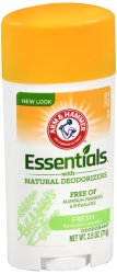 Arm & Hammer Essentials Natural Solid Fresh Deodorant 2.5 oz By Churc