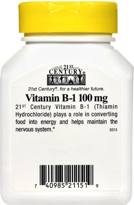 Image 3 of Pack of 12-B1 100 mg Tab 21St Cent Tab 110 By 21st Century USA 