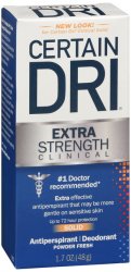 Pack of 12-Certain Dri Solid Deodorant 1.7 oz By Emerson Healthcare USA 