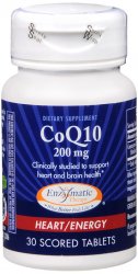 Pack of 12-Coenzyme Q-10 Tab 200 mg 30 By Schwabe North America USA 