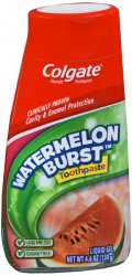Pack of 12-Colgate Kids Paste 2N1 Watermelon Toothpaste 4.6 oz By Colgate Palmol