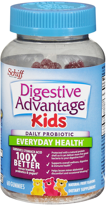 Pack of 12-Digestive Advantage Kids Daily Probiotic Gummies 60 RB Health  USA 