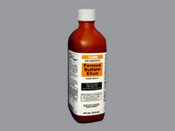 Pack of 12-Ferrous Sulfate 220 Mg-5 ml Elx Exlxir 220 mg /5 ml 473 ml By Lannett