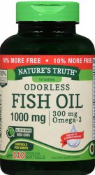 Pack of 12-Fish Oil 1000 mg Odorless Sgc Soft Gel 1000 mg N/T 110 By Rudolph Inv