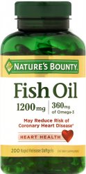 Pack of 12-Fish Oil 1200 mg Sgc Soft Gel 1200 mg 200 By Nature's Bounty USA 