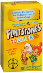 Pack of 12-Flintstones Toddler Chews Chewable 80 By Bayer Corp/Consumer Health U