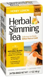 Pack of 12-Herbal Slimming Tea Honey Lemon Bag 24 By 21st Century USA 