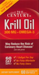 Pack of 12-Krill Oil 350 mg Sgc Soft Gel 350 mg 60 By 21st Century USA 