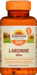Pack of 12-L-Arginine 500 mg Capsules 90 By Nature's Bounty USA 