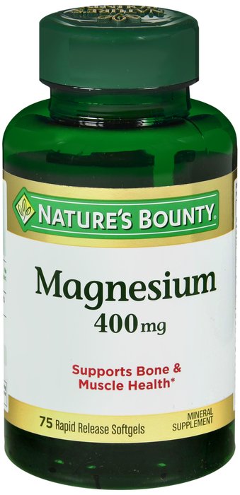 Pack of 12-Magnesium 400 mg Softgel Nat Bounty Soft Gel 400 mg 75 By Nature's Bo