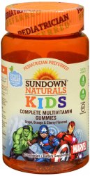 Pack of 12-Marvel Multivitamin Kids Gummy 60 By Nature's Bounty USA 