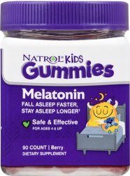 Pack of 12-Melatonin 1 mg Kids Bry Gummy 1 mg 90 By Natrol USA 