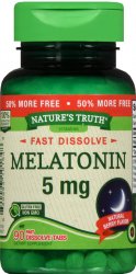 Pack of 12-Melatonin 5 mg Disl Tab 90 By Rudolph Investment Group Trust USA 