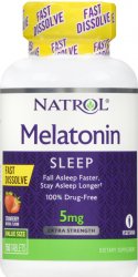 Pack of 12-Melatonin 5 mg Fd Straw Tab 150 By Natrol USA 
