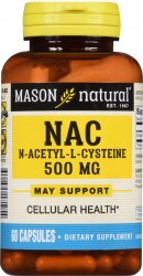 Pack of 12-Nac Amino Acid 500 mg Capsules 500 mg 60 By Mason Distributors USA 