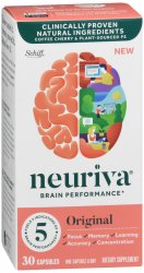 Pack of 12-Neuriva Brain Performance Capsule 30 By RB Health  USA 