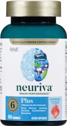 Pack of 12-Neuriva Brain Plus Strawberrry Gummy 50 By RB Health  USA 