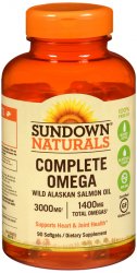 Pack of 12-Omega Complete 1400 mg Sftgl Sundwn Soft Gel 1400 mg 90 By Nature's B