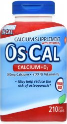 '.Oscal +D Caplet 500 mg 210.'