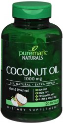 Pack of 12-Puremark Coconut Oil 1000 mg Sgc Soft Gel 1000 mg 120 By 21st Century