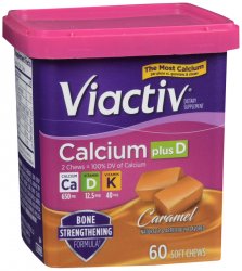 Pack of 12-Viactiv Calcium+D Chewable Caramel Chewable 60 By Emerson Healthcare 