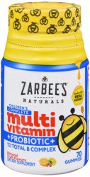 Pack of 12-Zarbees Multi +Probiotic Child Gummy 70 By Zarbee's USA 