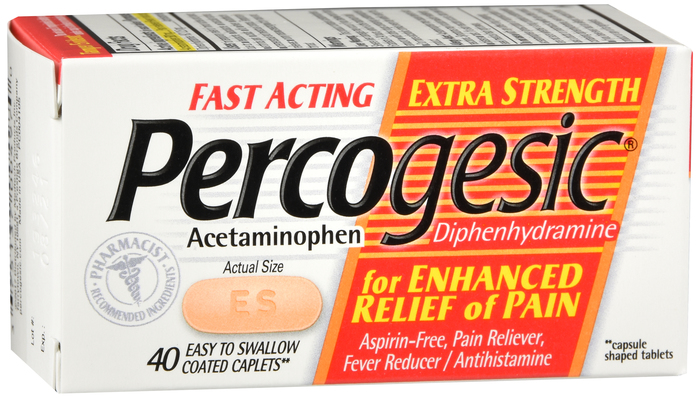 Percogesic Extra Strength Pain Reliever Caplets 40ct By Medtech USA 