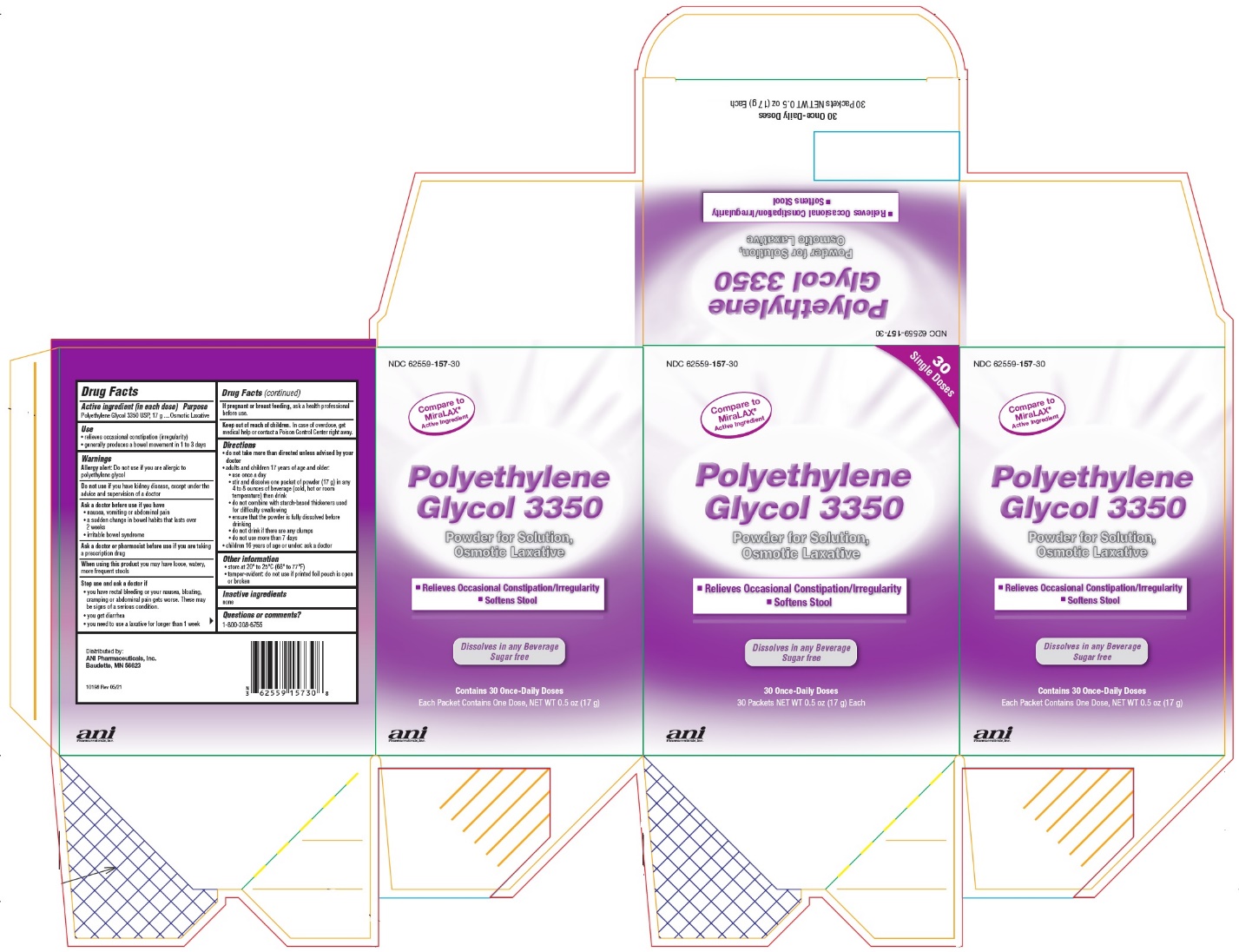 Polyethylene Glycol 3350 17gm Pwd 100 UD Powder 17 gm 100 By Ani Pharmaceuticals