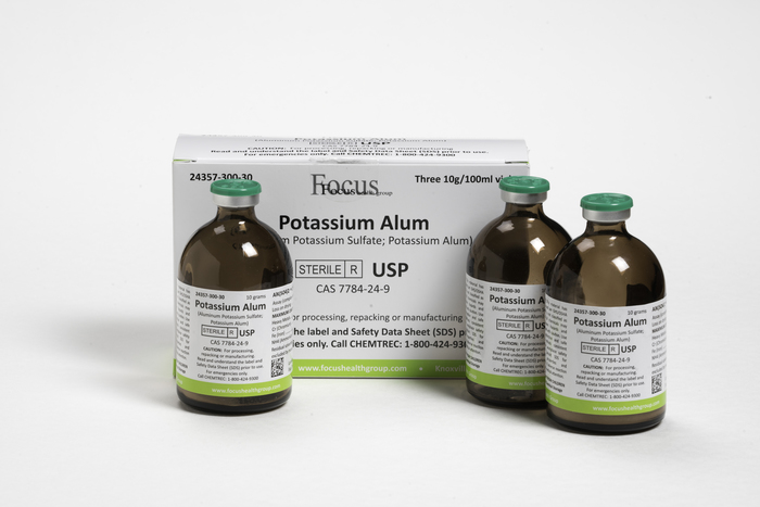 Potassium Alum Steril 10gm Vl 3X100 ml Vial 10 gm 3X100 ml By Focus Health Group