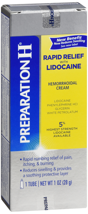 Preparation H Rpid Relief Lidocn/PE Cream 1 oz By Glaxo Smith Kline Consumer Hc USA 