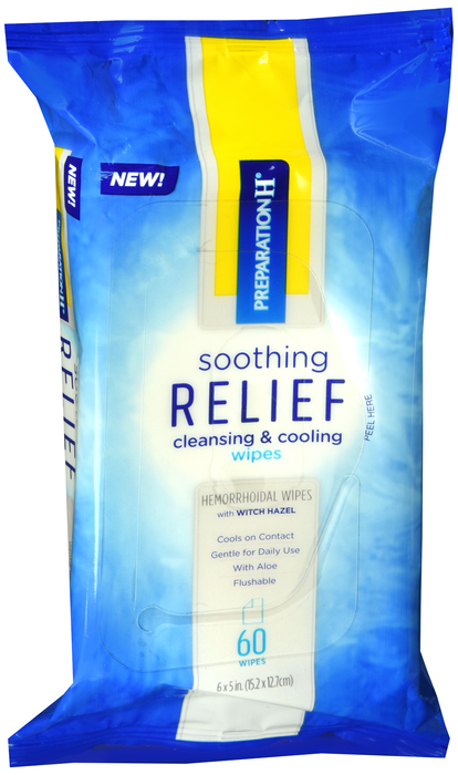 Preparation H Soothing Relief Wipes 60 By Glaxo Smith Kline Consumer Hc USA 