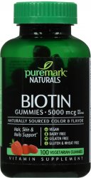 Puremark Biotin 5000Mcg Gummy 100 By 21st Century USA 