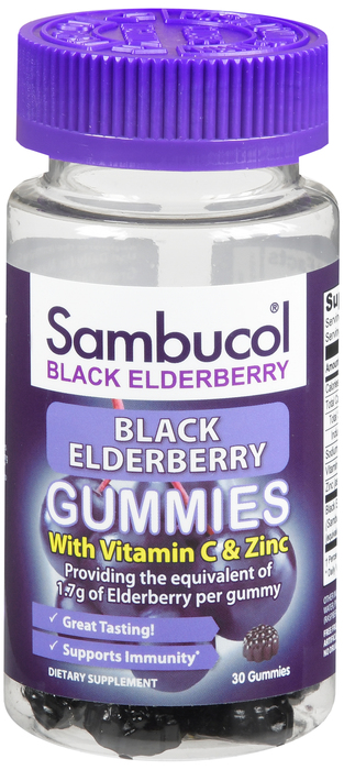 Pack of 12-Sambucol Black Elderberry Gummies 30 By Emerson Healthcare USA 