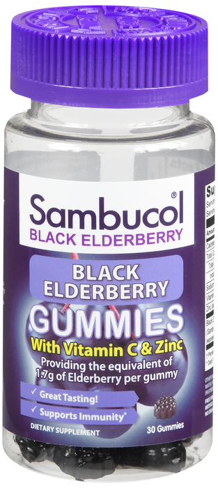 Sambucol Black Elderberry Gummies 30 By Emerson Healthcare USA 