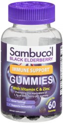 Sambucol Black Elderberry Gummies 60 By Emerson Healthcare USA 
