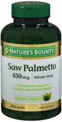 Saw Palmetto 450 mg Caps Nat Bounty Capsule 450 mg 250 By Nature's Bounty USA 