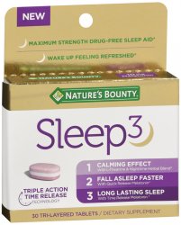Sleep3 Tri Layer Tab 30Ct Nat Bounty Tab 30 By Nature's Bounty USA 