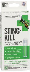 Sting Kill Disposable Swab Box Ampoule 5 By Emerson Healthcare USA 