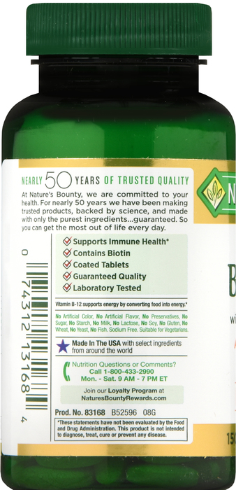 COMPLEX　b Nature Made Super B-Complex with Vitamin C & Folic Acid, 460