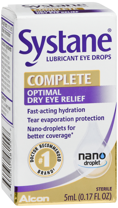 Systane Complete Eye Drops Opt Relf 5 ml Drops 0.5 oz By Alcon Vision Care Grp USA 