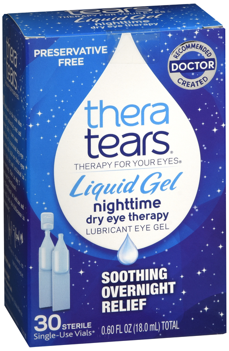 Case of 24-Theratears Nightime Liquid Gel 30X0.60oz Liqui-Gels 30X0.60 oz By Advanced Vision Research USA 