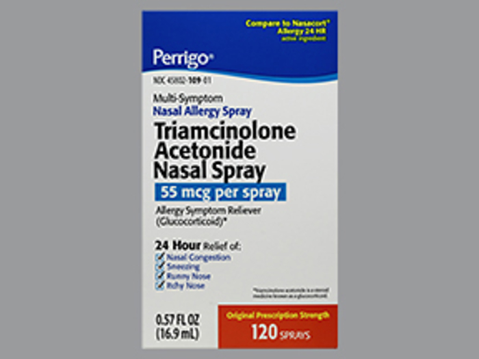 Triamcinolone Acet 55Mcg Spy(120) 16.9 ml Spray 55Mcg 16.9 ml By Perrigo Co USA 