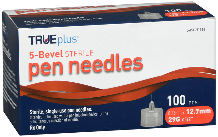 Trueplus 5 Bvl Pen Ndle 29G 12.7 Mm Needle 100 By Trividia Health -OTC USA 