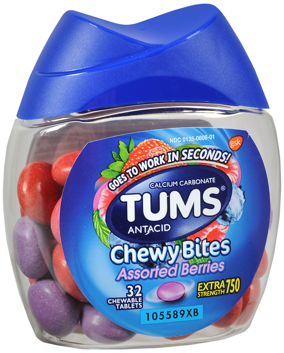 Case of 24-Tums Chewy Bites Tablet Chewable 32 By Glaxo Smith Kline Consumer Hc USA 