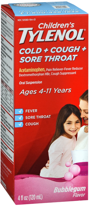 Case of 36-Tylenol Child Cold+Cgh+St Sus Bblgm 4oz Suspension 4 oz By J&J Consum